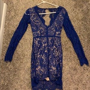 LUXXEL | Long Sleeve Royal Lace Club Dress
